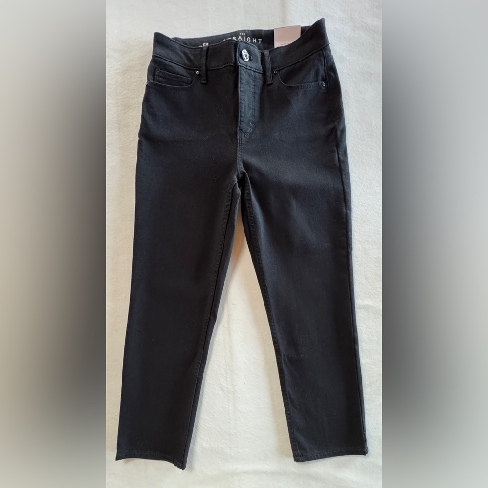 NWT White House Black Market The Straight Crop Black Jeans (6P) - Picture 3 of 15